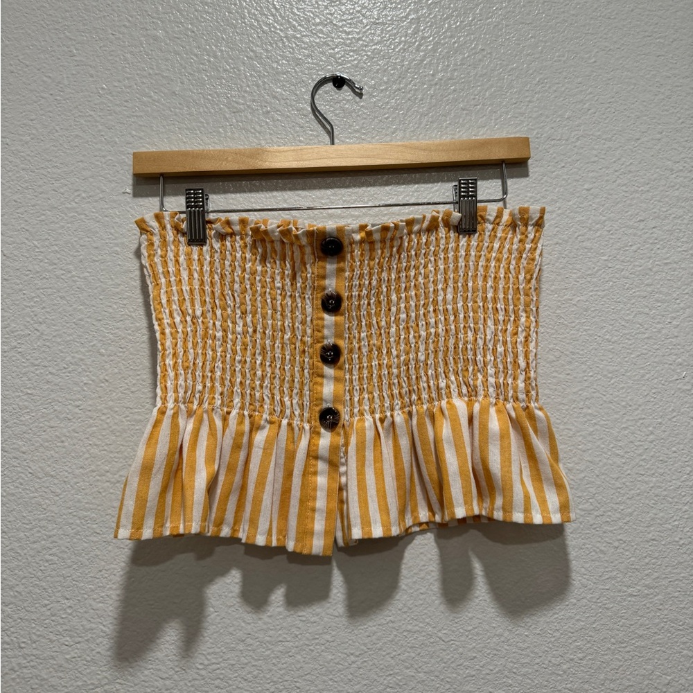 Luca + Grae yellow crop top size medium